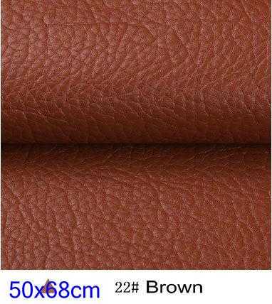 50x68cm Pu Synthetic Leather Material Leather Upholstery Fabric For Car Seat Tissu Simili Cuir Kunstleer Stof Tela Para Mueble: 22 brown