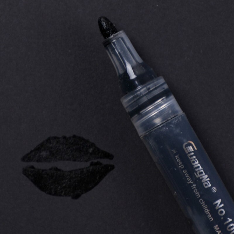 1 Uds. Rotulador permanente de pintura acrílica para cerámica para manualidades taza de porcelana de cristal de roca pintura de lienzo de tela de madera 5 colores: black