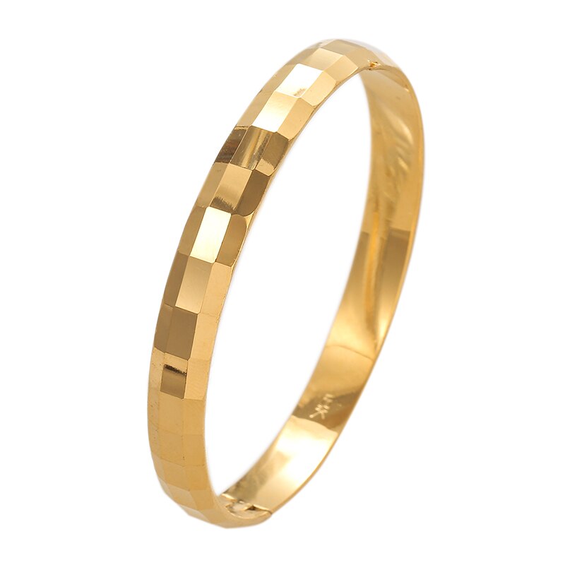 Banhado a 24k ouro multi forma punk bangle bells curb cubana corrente padrão de ouro folhas bangle para homens jóias presentes pessoais: style8