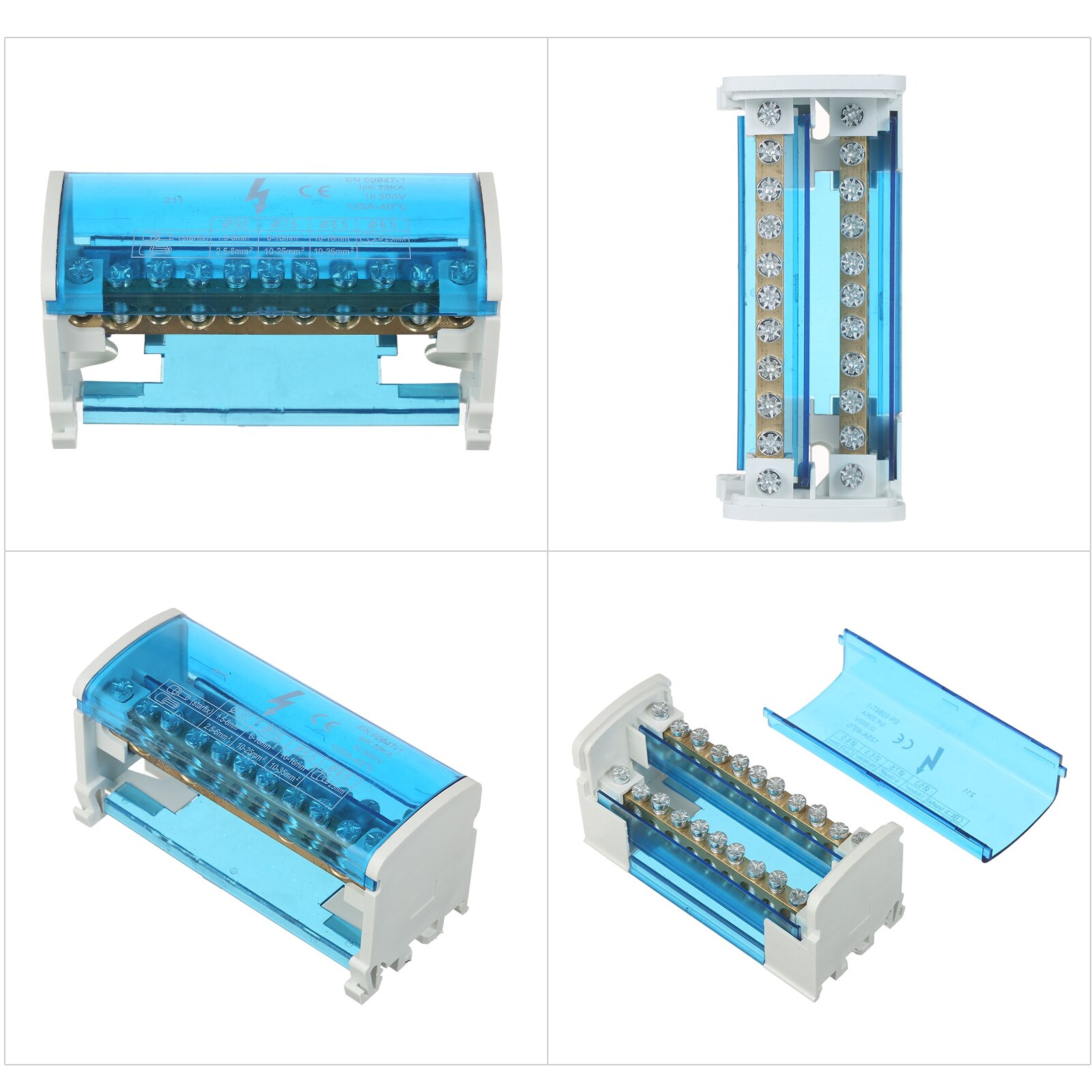 Terminal Distribution Box Connection Box Junction Box with Cover Din Rail Terminal Block Line-divider Wire Terminal Block