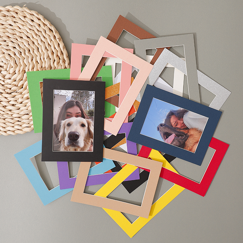 20 stuks kleurrijke kartonnen fotolijstjes, retro papieren fotolijstjes voor foto's van 6 inch, eenvoudige kleine fotolijstjes voor aan de muur.
