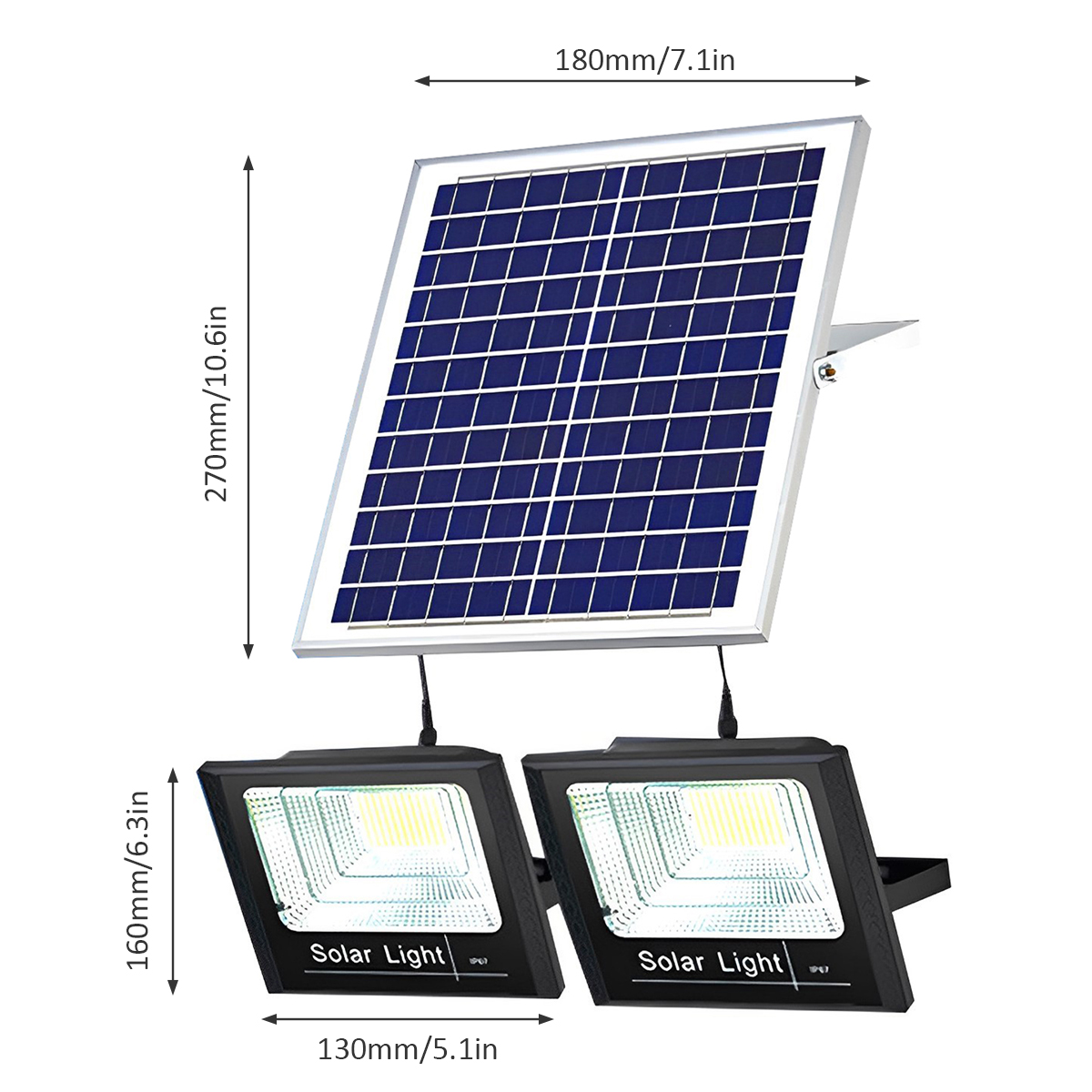 Luces solares para exteriores, luz LED de pared, foco de edificios, lámpara impermeable IP67, iluminación de emergencia para Patio: Default Title