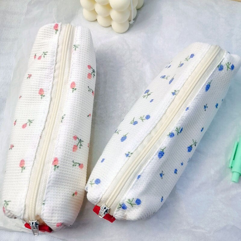 1Stck Kosmetik Tasche Blumen- Blumen Frauen machen-hoch Pinsel Beutel Fällen Nette Einfache Lagerung Taschen Studenten Bleistift fallen