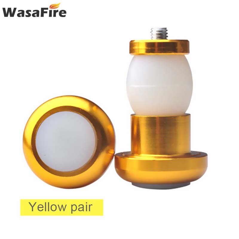 Lámpara de luz LED para manillar de bicicleta, luces de advertencia de aleación de aluminio para ciclismo de montaña o carretera, 1 par: Yellow