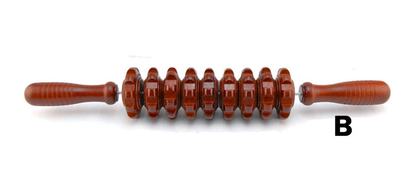Användbar sport helkroppsmuskelmassager trä roller stick triggerpunkt återställningsverktyg deep relax redskap massage stick: 02