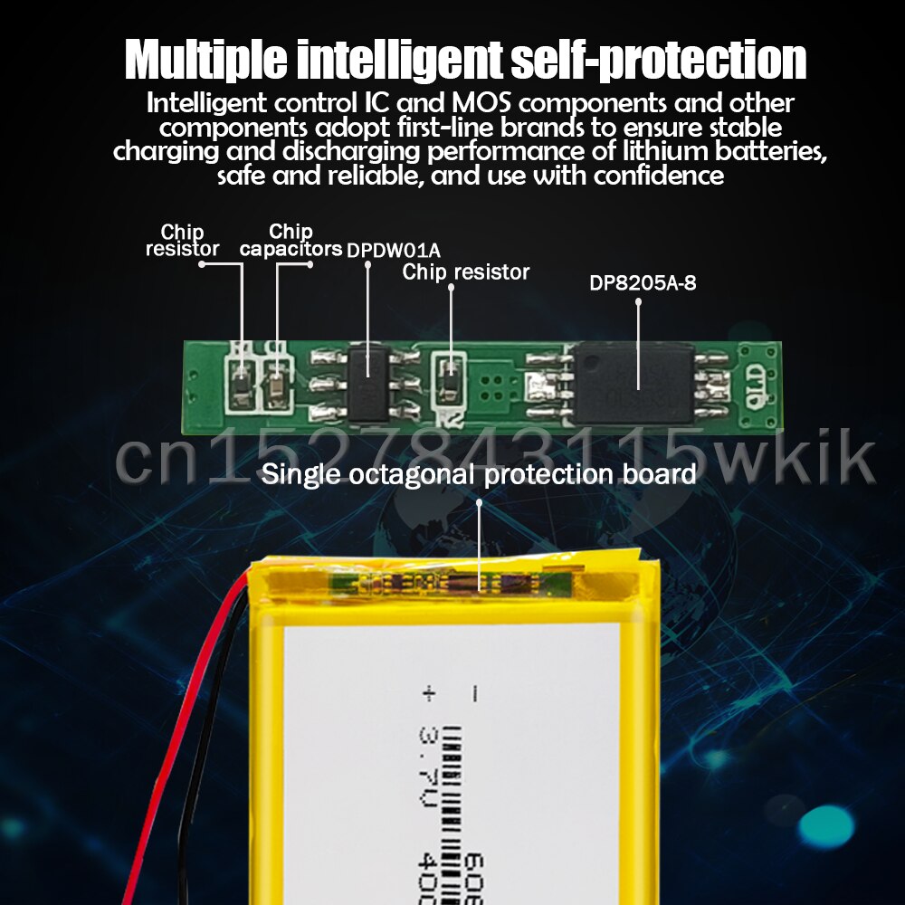 606090 3.7V 4000mAh Rechargeable Li-ion Lithium Polymer Battery For GPS PSP DVD Power Bank Tablet PC Reading Machine LED Lights