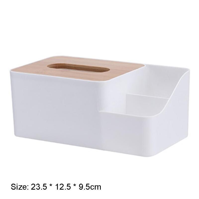 Multi-function Plastic Tissue Box Phone Shelf Holder Napkin Tissue Dispenser Organizer Conditioner Remote Control Holder: A