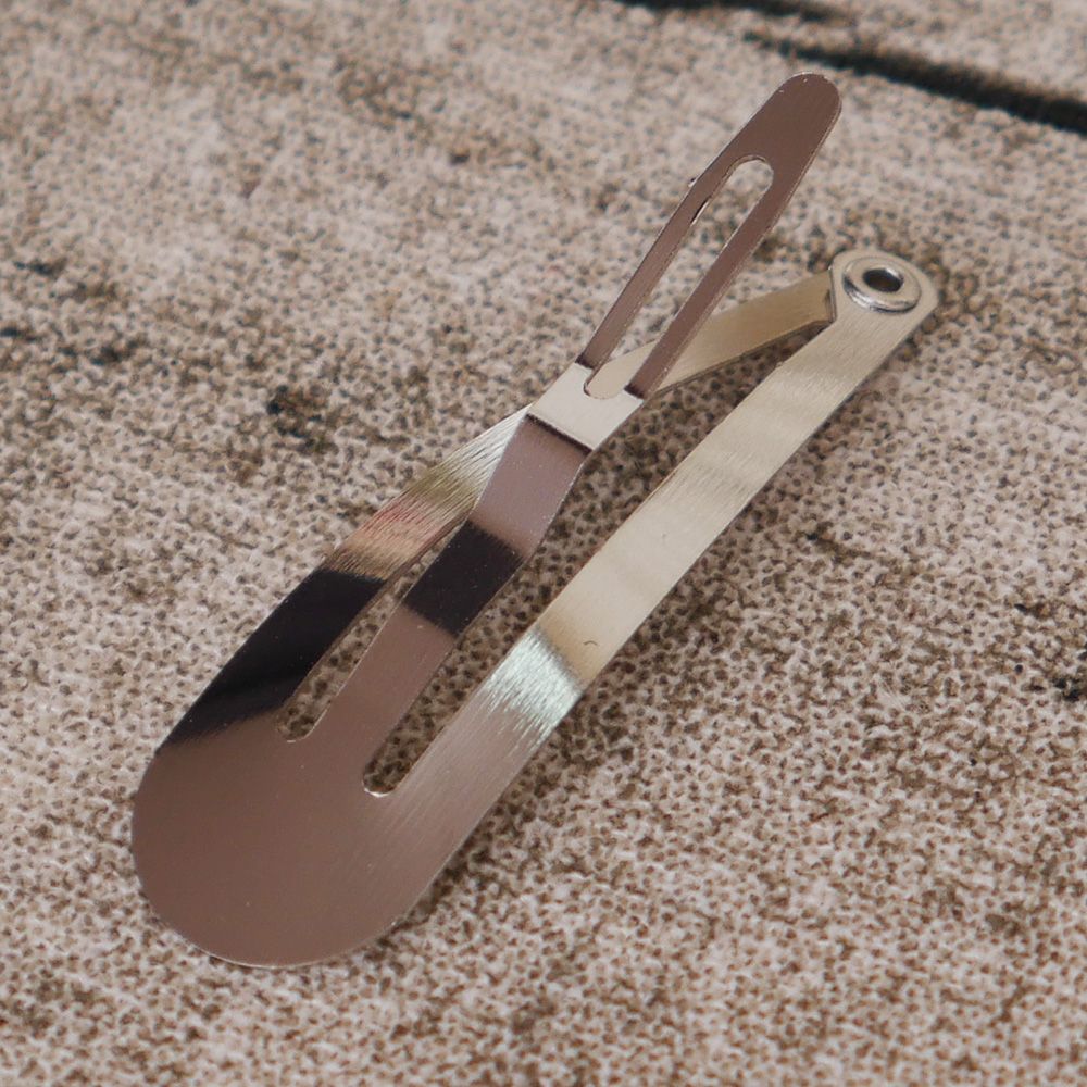 Pinzas para el pelo plateadas de 40mm con lazo artesanal, accesorios DIY para el pelo de bebé niña, 100 Uds., 50 Uds.