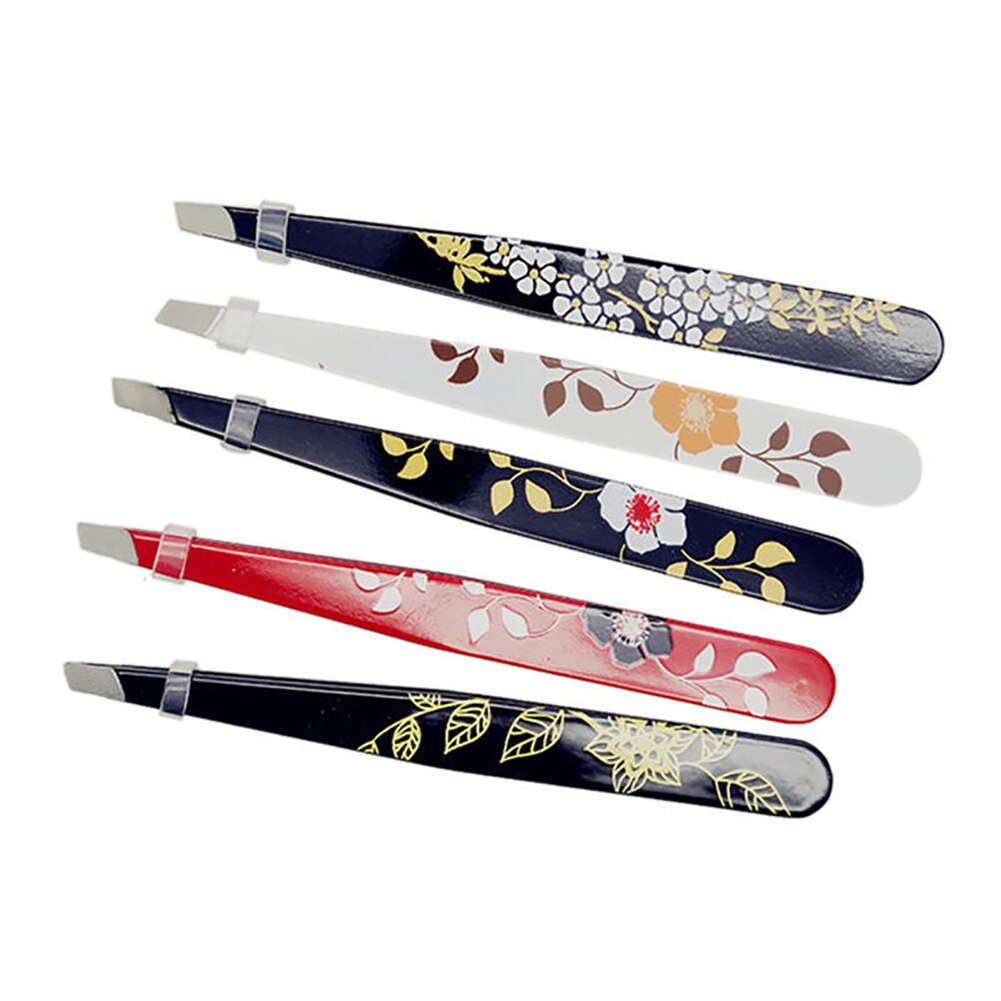 Bloem bloemen roestvrij staal haar wimper wimperlijm pincet make-up accessoires verwijderen wenkbrauw pincet make-up tool gemakkelijk t