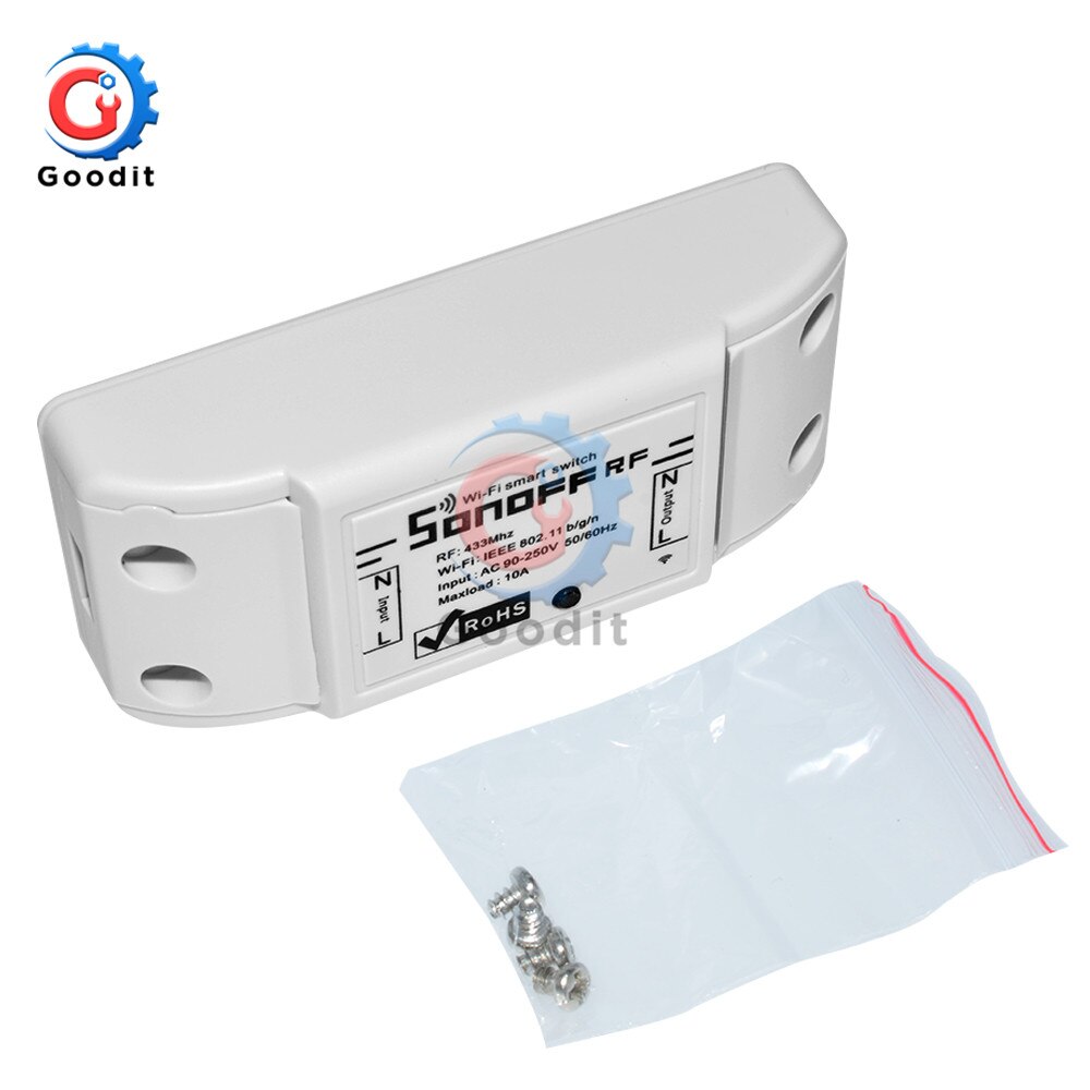 Sonoff RF WiFi Smart Switch 433Mhz RF Receiver Intelligent Remote Wireless Control For Smart Home Wifi Switch 10A 2200W