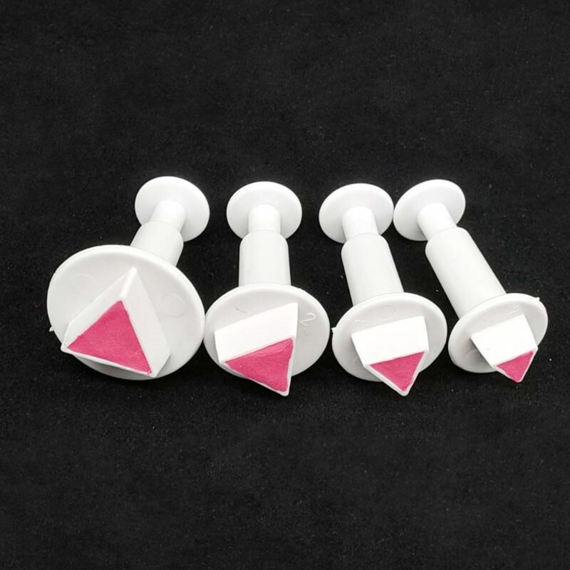 4 stk trekant plast kageform chokolade kage udstikker fondant dekorationsværktøj  y5lf