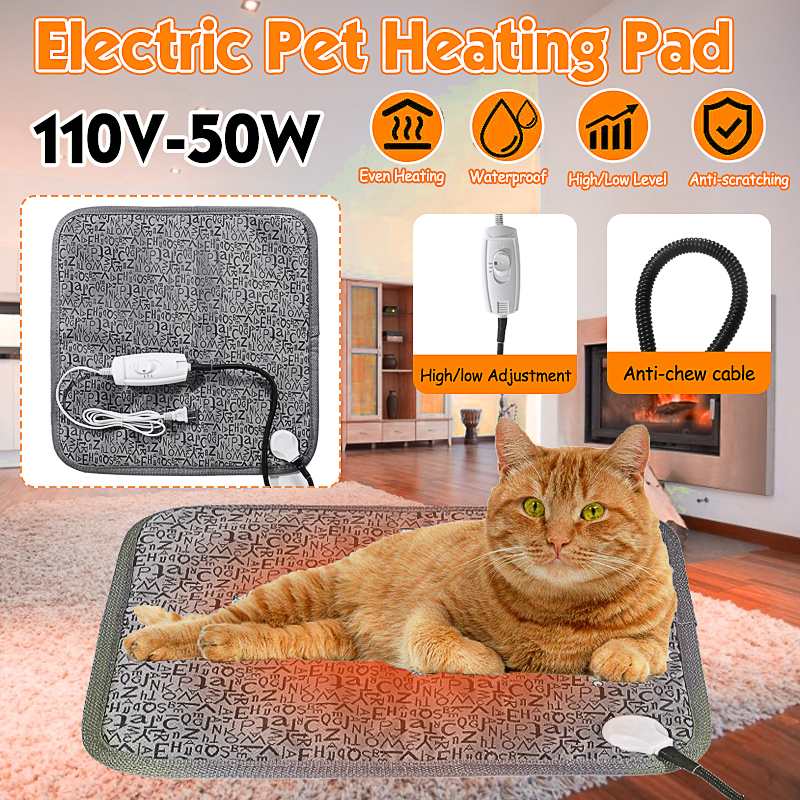 Huisdier Elektrische Heater Mat Verwarming Pad Kat Hond Bed Lichaam Winter Warmer Tapijt Huisdier Elektrische Deken Verwarmd Seat Voor Katten honden