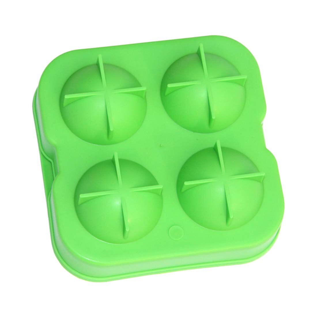 Silicon Mold Ice Cube Ball Maker Form For Ice Party Tray Round Ball Capacity Reusable Silicone Forms Ice Tools: Green