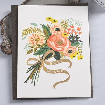 5pcs 16 kleur Patroon Papier Wedding Bridal Shower Bericht Parel Jaar Anniversary Mode Stijl is clea Kaart