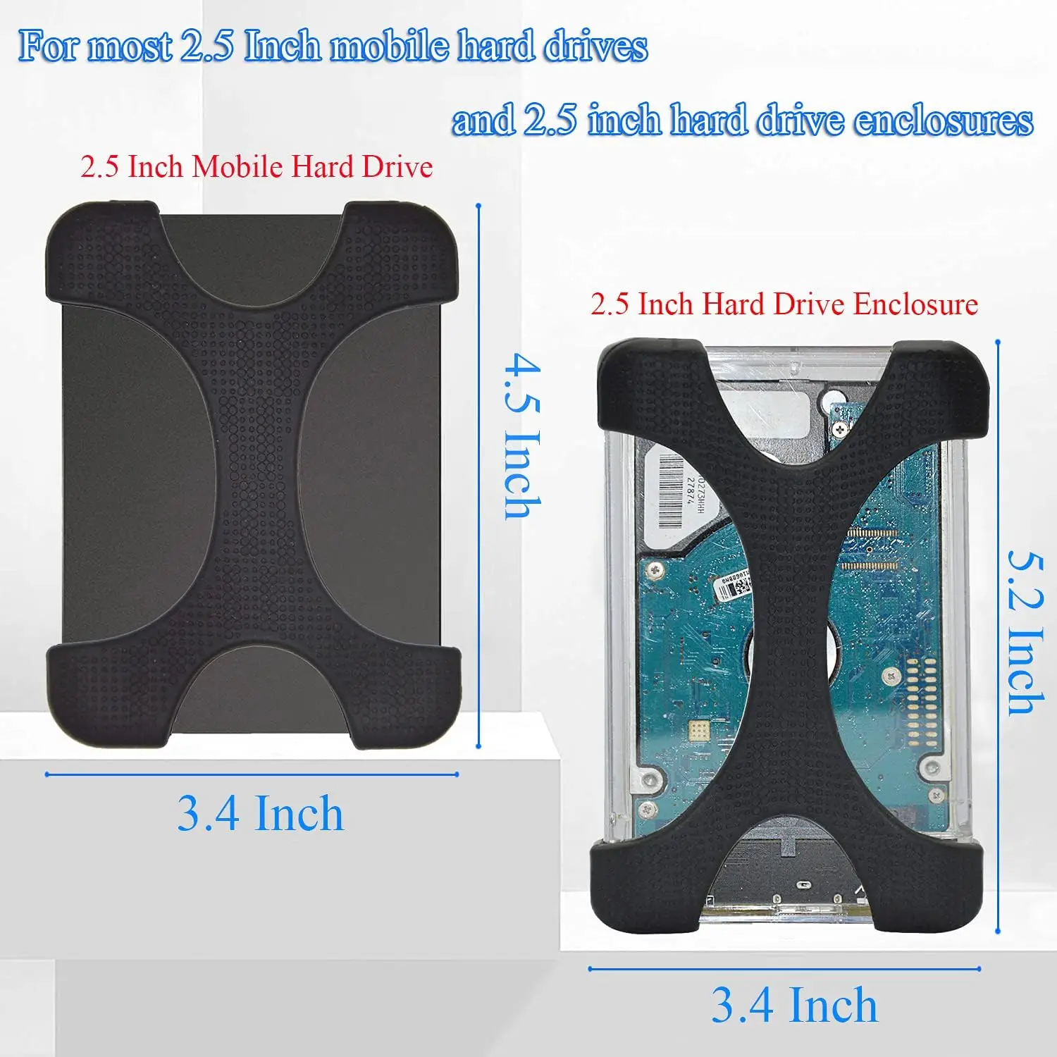 Nworld 1Pcs Siliconen Hdd Beschermhoes Externe Drives 2.5 Inch Daard Drive Case Voor 2.5 &quot;Sata/Ide Hdd Harde Schijven