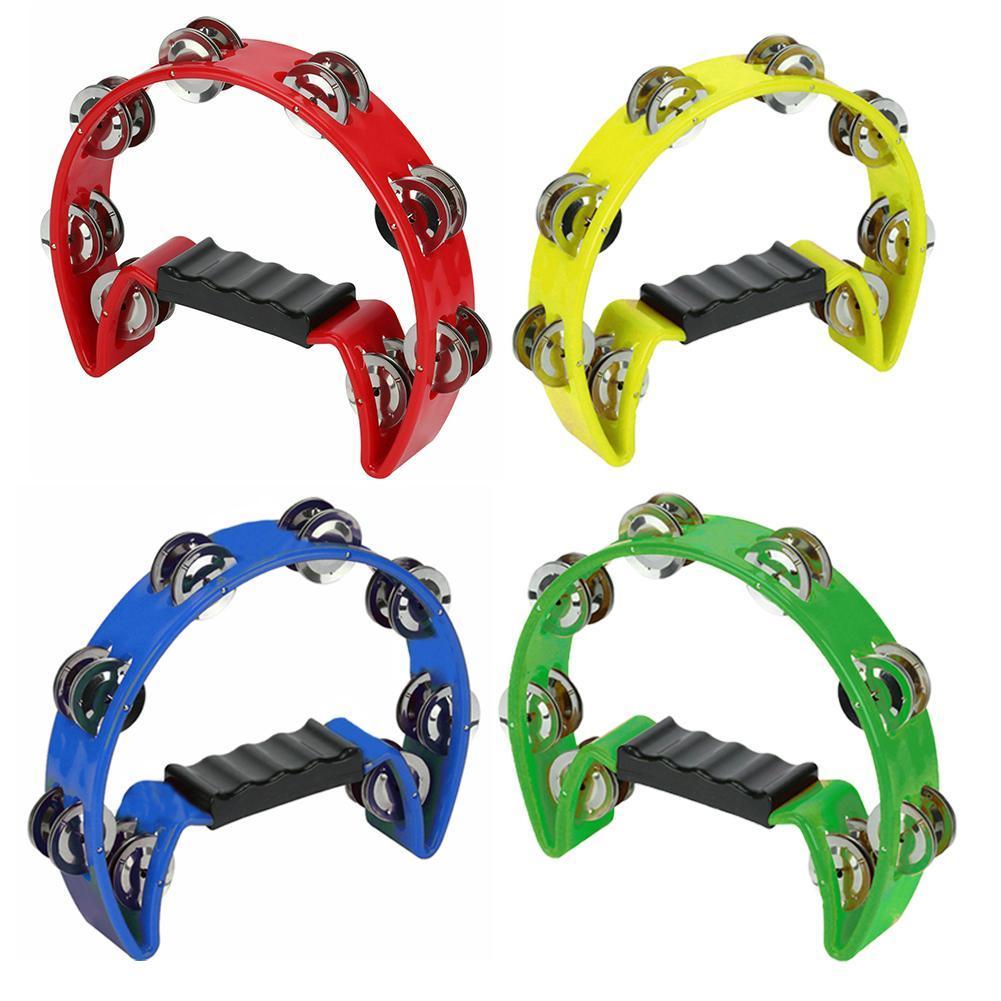 4 Colors Musical Instrument Hand Held Tambourine M... Grandado