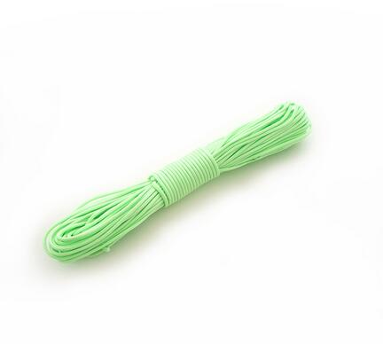 5 Colors Glow in the dark Luminous Paracord 550 100FT Parachute Cord Lanyard Rope 7 Strands Cores Outdoor Survival: Green / 10M