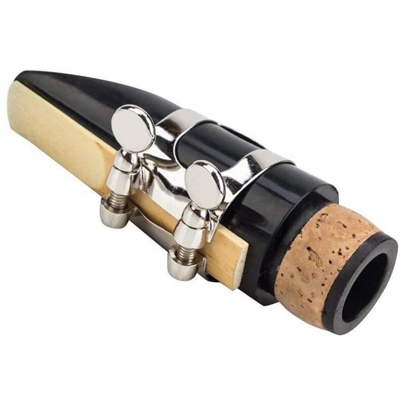 Mondstuk Kit, Inclusief Ligatuur + Klarinet Riet 2.5 + Zwart Klarinet Mondstuk Plastic Cap Muziekinstrument Accessoires