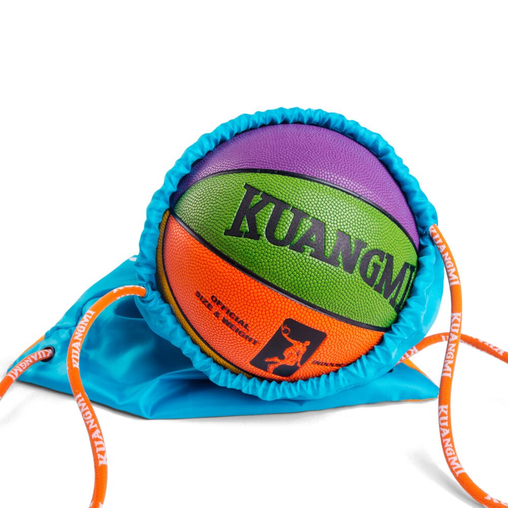 Kuangmi kannettava koripallo jalkapallo reppu lasten lasten urheilu säädettävä olkahihna reput pallojen säilytyslaukku