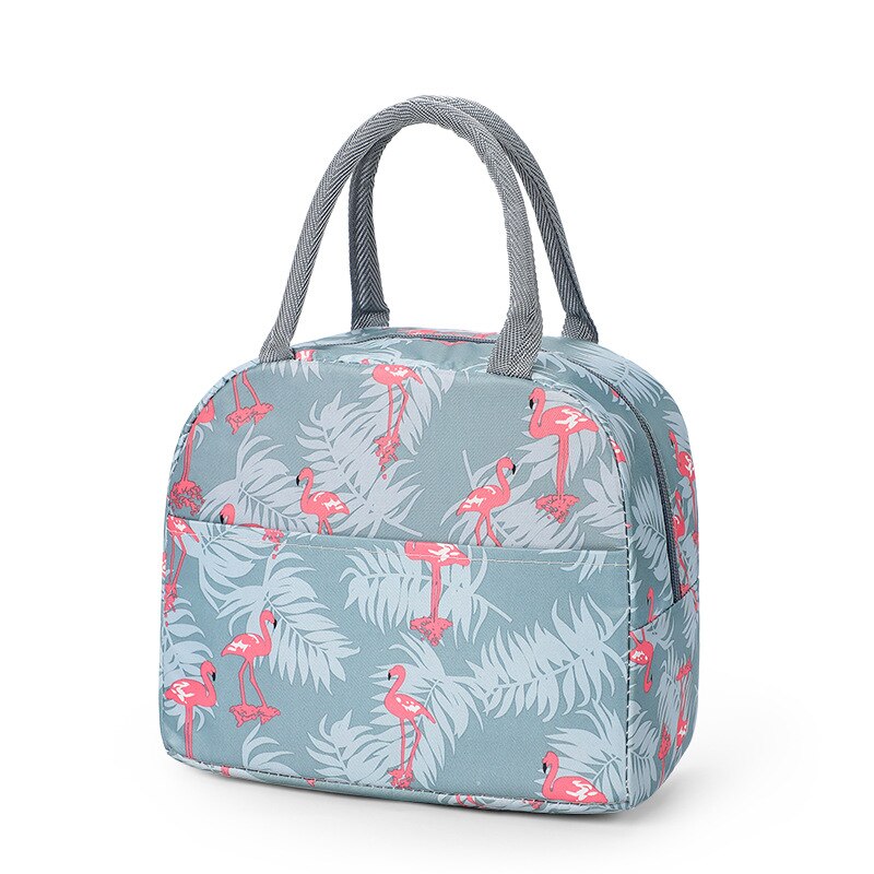 Offre spéciale nouvelle isolation fraîche balles froides thermique Oxford sacs à déjeuner sacs de loisirs imperméables mignon Flamingo licorne fourre-tout sacs de nourriture: Blue Flamingo