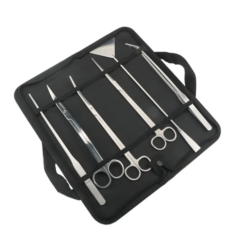 Kit de herramientas para acuario, pinzas, tijeras, Herramientas de limpieza de acero inoxidable, plantas acuáticas, pecera, accesorios para acuario