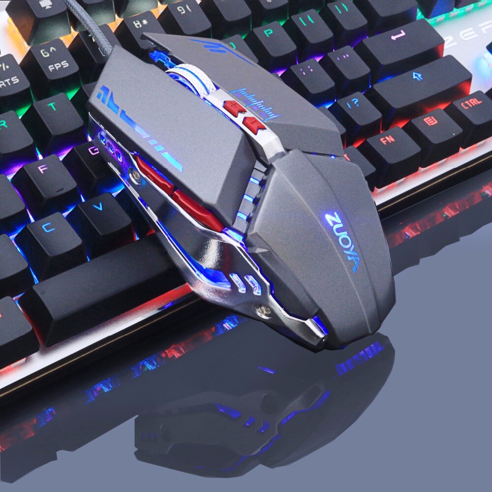 ZUOYA Professionelle gamer Spielen Maus 8D 3200DPI Einstellbare Verdrahtete Optische LED Computer Mäbenutzen USB Kabel Maus für Laptop PC