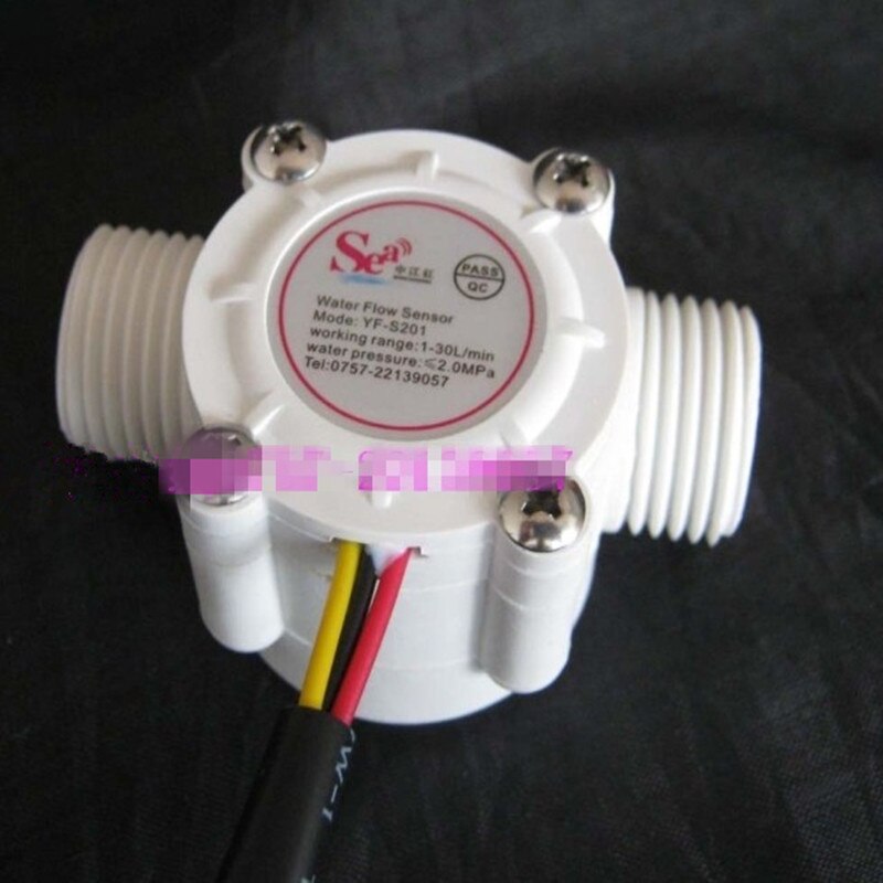 Water Flow Meter Sensor Counter Indicator Flowmeter fuel pool float switch Hall for water heaters G1/2 1-30L/min DN15