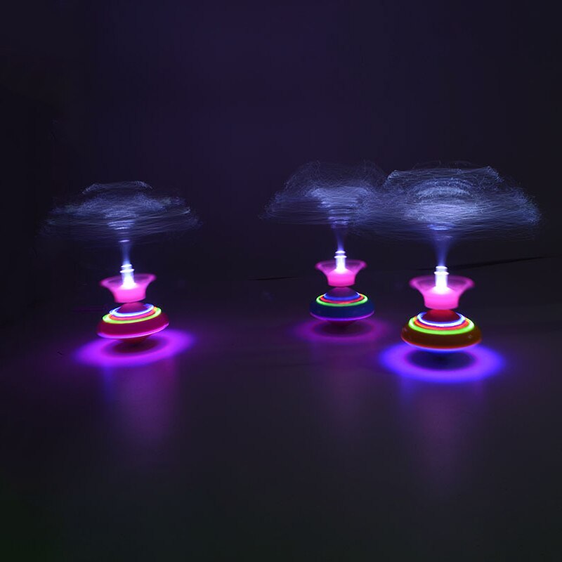 -säljande rolig ufo ljus leksak flash krona fiber elektrisk blixt musik gyro barnleksak