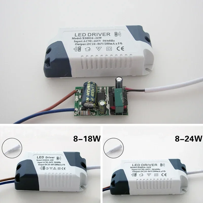 LED Driver 8-18W 8-24W Plafondlamp Lamp Drivers Transformator Voeding LED Driver Verlichting Transformers onderdelen