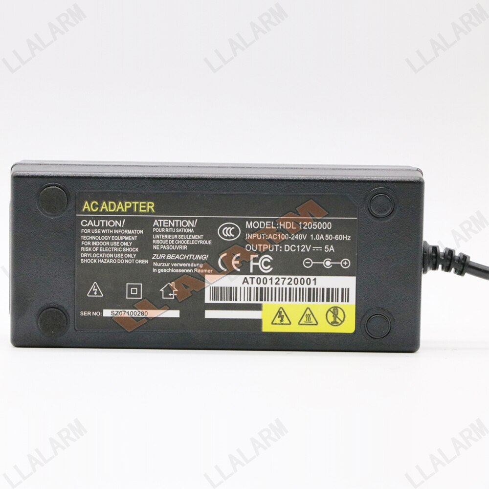 Security UK/US/EU/AU 12 Volt 5 Amp Voeding Adapter voor Cctv Camera (Output: DC 12 V 5A)