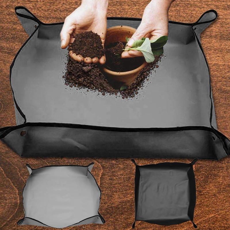 Tapete dobrável para solo e flores, almofada de jardinagem reutilizável para plantio, pote de água oxford à prova d&#39;água e poeira