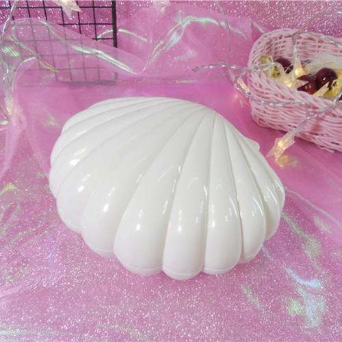 Pink Shell Shaped Rotating Girl LED Flashing Music Box Musical Toy shell Music baby room decoration Unisex Xmas home decor: White