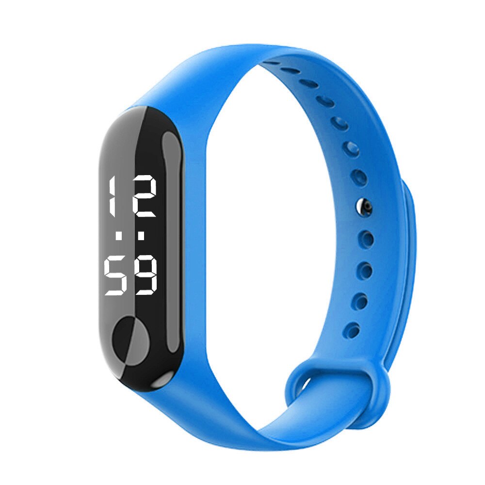 Digital Led Sports Watch Unisex Silicone Band Wrist Watches Men Women Digital Display Smart Watch: B