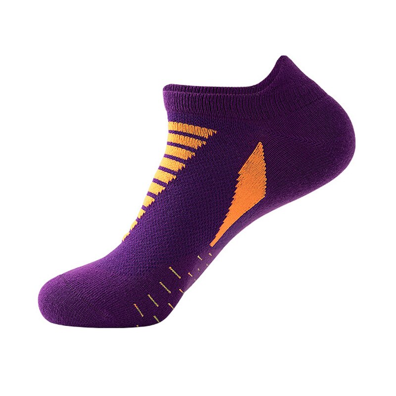 Calcetines atléticos de nailon para hombre, medias deportivas de secado rápido, transpirables, para exteriores, baloncesto, bicicleta, correr, Verano: Purple