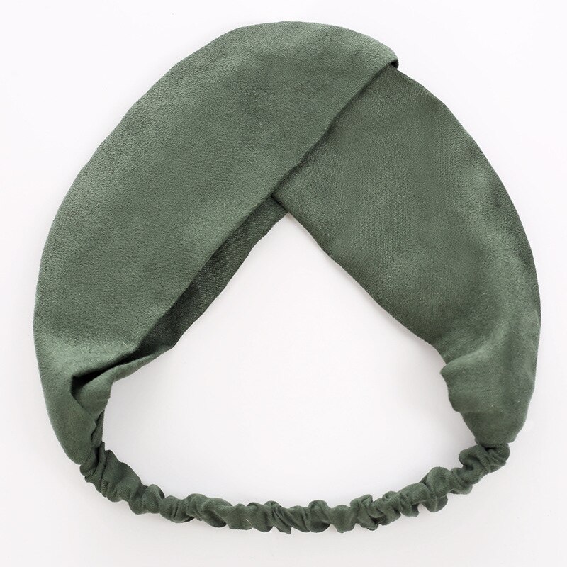Bohemian Meisjes Haarband Haaraccessoires Cross Top Knoop Elastische Hoofdbanden Voor Vrouw Zachte Effen Kleur Twisted Geknoopt Hoofdband: PZ7