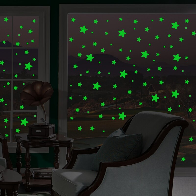 457 Stuks Lichtgevende Ster Stickers Glow In The Dark Zelfklevende Muurstickers Voor Woonkamer. Kwekerij Kinderkamer Slaapkamer