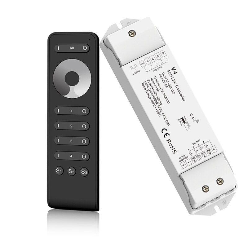 LED Streifen Dimmer 12V Eingang 4x5A 20A ausgang E... Grandado