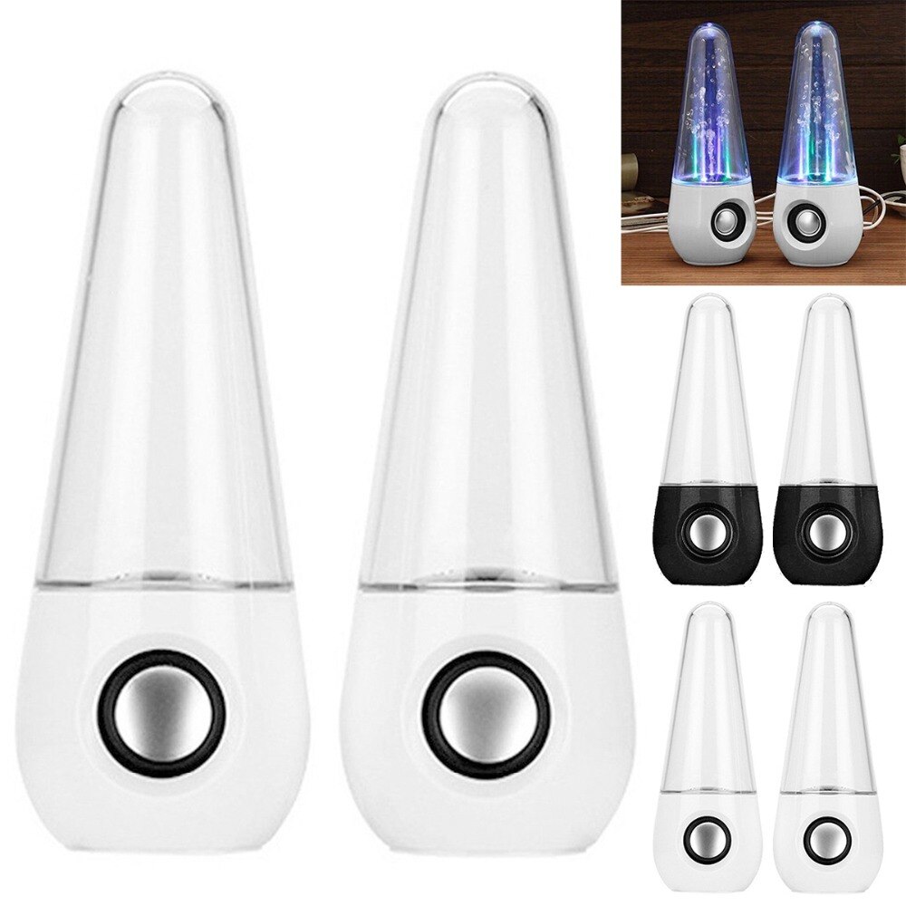 Laiyiqi 1 paar Led Light Dancing Water Speakers bullet Fontein waternevel HiFi stereo woofer Muziek PC alto falante caixa som