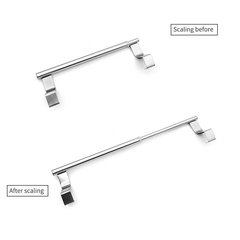 Telescopische handdoekhouder voor in de badkamer, zelfklevende handdoekhouder voor aan de muur, balkonopberger, kledinghanger