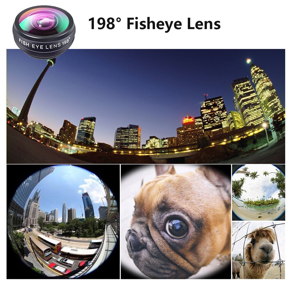 APEXEL-Kit adaptador de lente de teléfono móvil, lente Macro telescópica de ojo de pez, gran angular, para Iphone, Huawei, accesorios de teléfono móvil 10 en 1