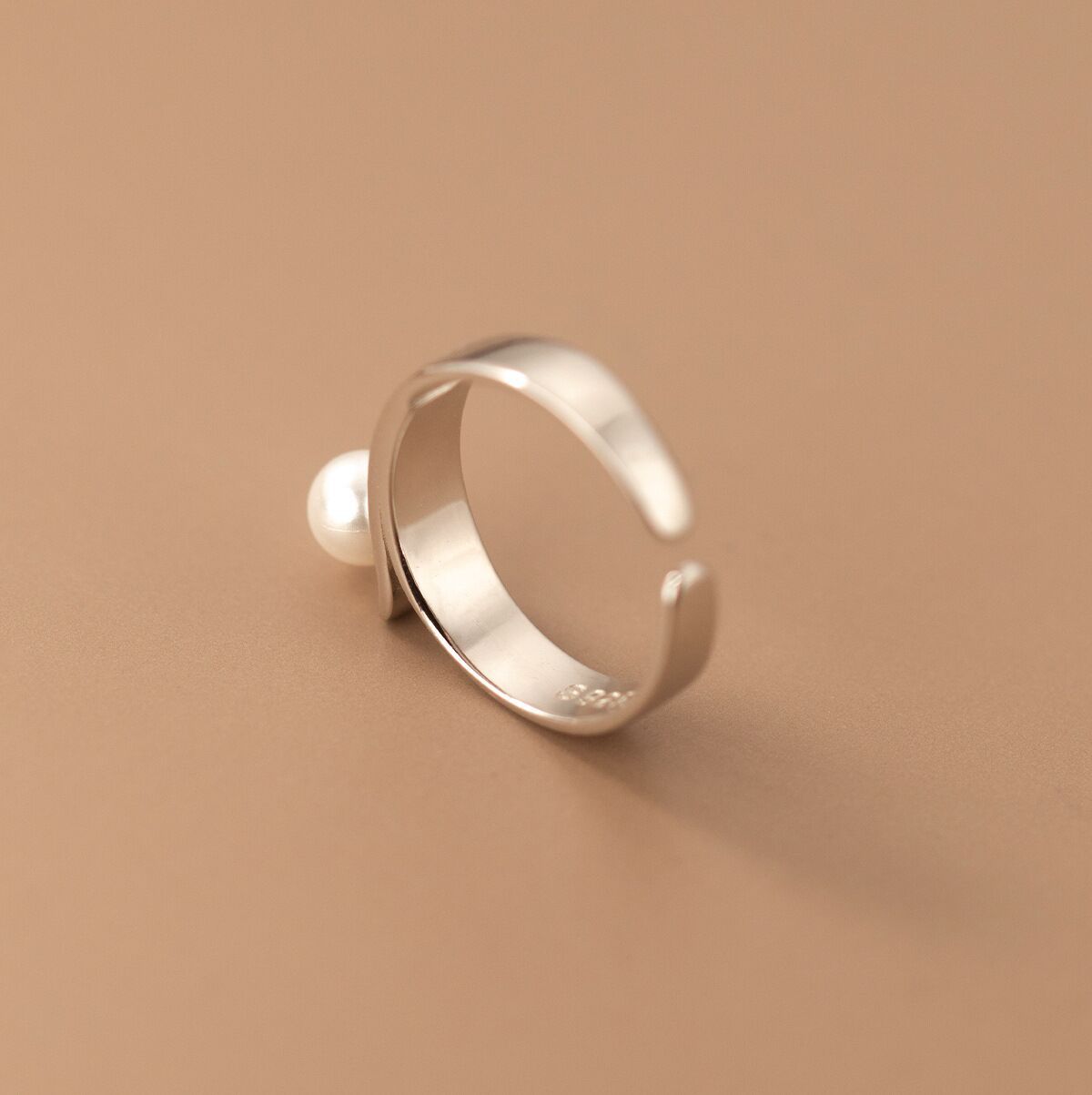 Anelli regolabili con perle in argento sterling 925 di moda per le donne Accessori di gioielli di design di lusso GaaBou