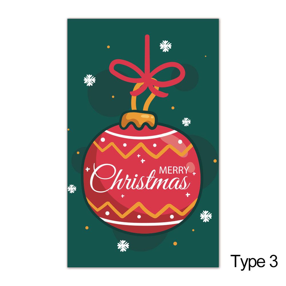 50 stk. god jul-kort godt år melding hilsen postkort juletre hjort pakkeinnlegg innpakning dekor: Burgunder