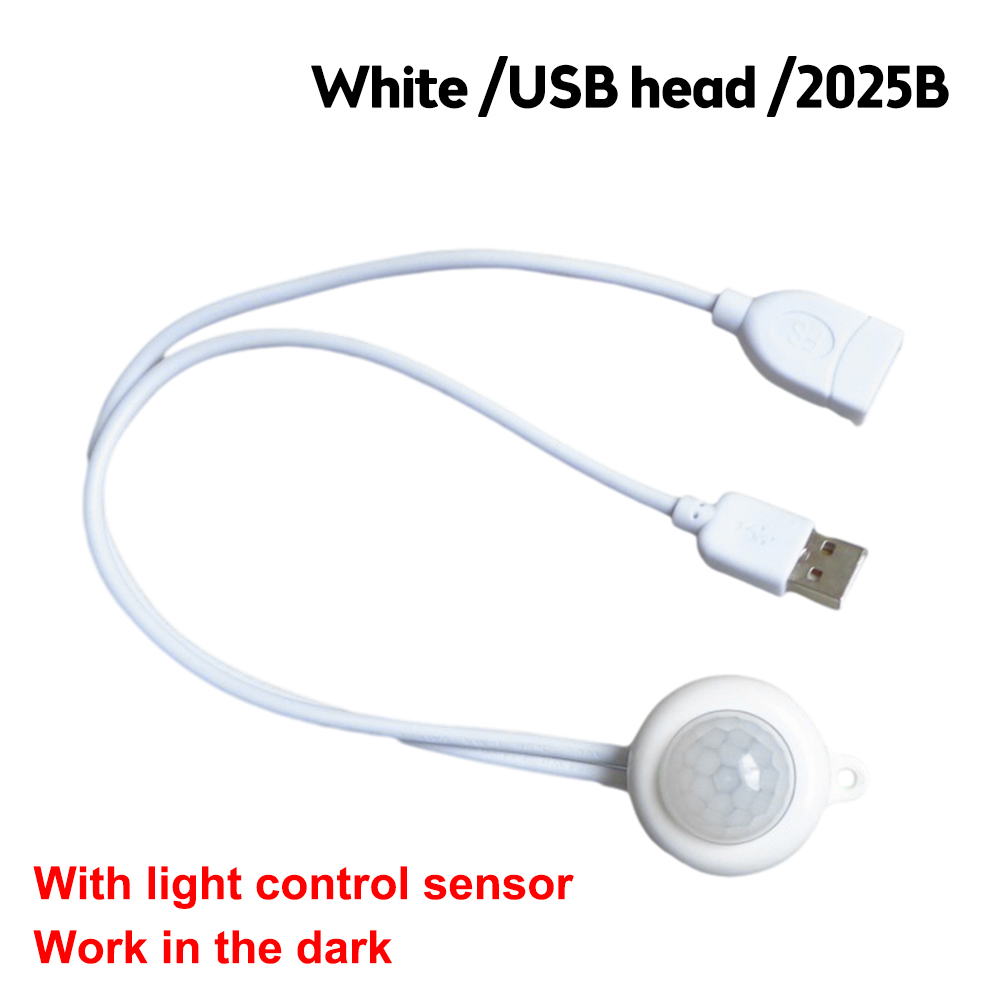 USB Body Infrared PIR Motion Sensor Switch DC5V12V24V Human Motion Sensor Detector DC Switch For LED Light: Gold