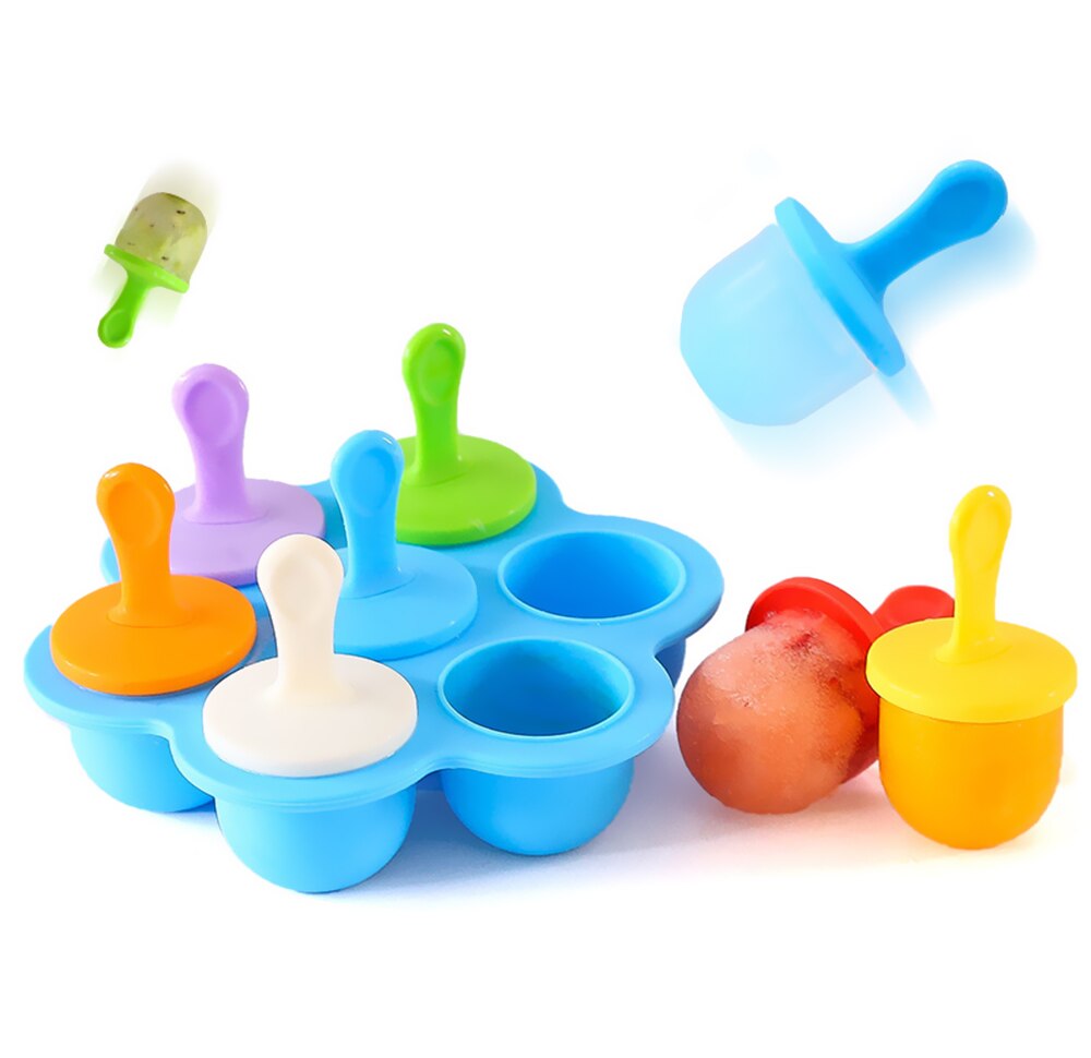 Silikon mini-glassform glassbollsglassmaskin isglassformar baby diy-kosttillskott verktyg fruktshake glassform