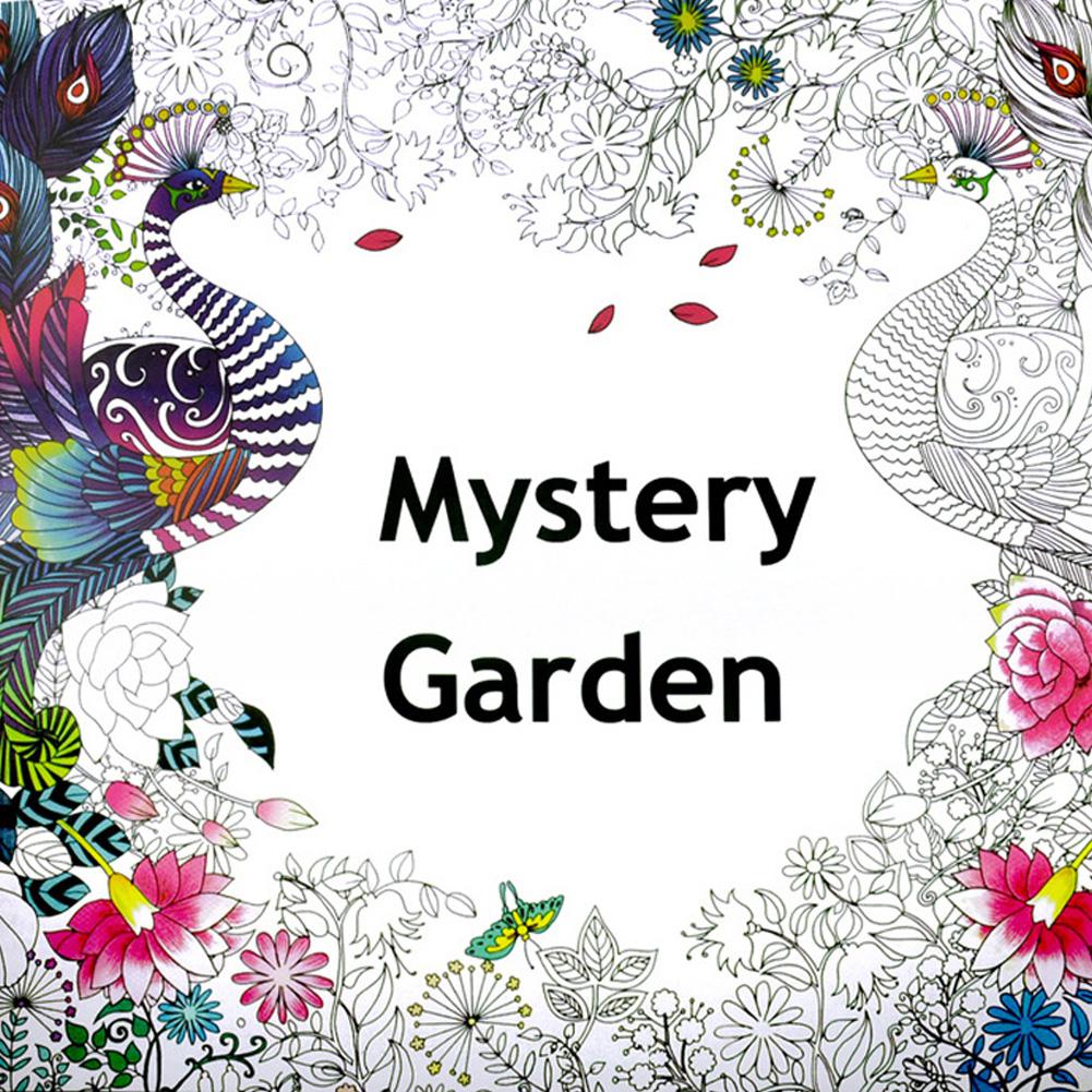 MeterMall 12 Pages Inside Secret Garden Adult Decompression Hand-painted Coloring Book Mysterious Garden Coloring Book: Mysterious Garden