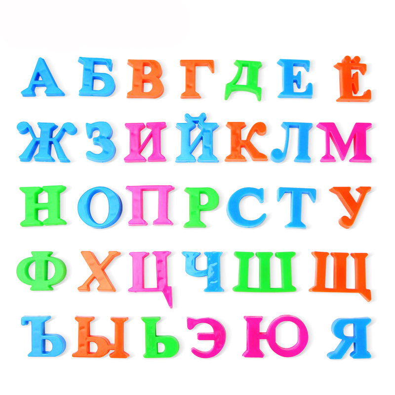 Russische Alfabet Koelkast Koelkast Message Board Kids Magnetische Letters Kinderen Educatief & Leren Speelgoed Magneten Alfabetten