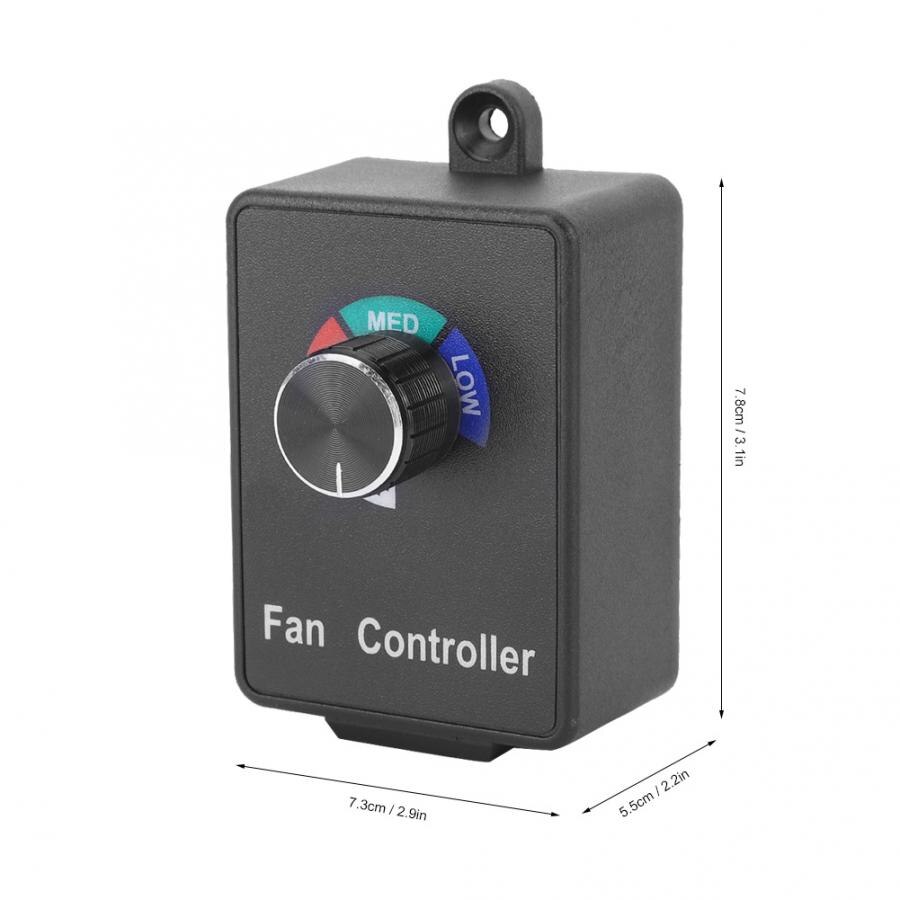 Motor Stepless Speed Controller Fan Variable Speed Control Governor Switch Adjustable Speed Regulator US Plug 120V