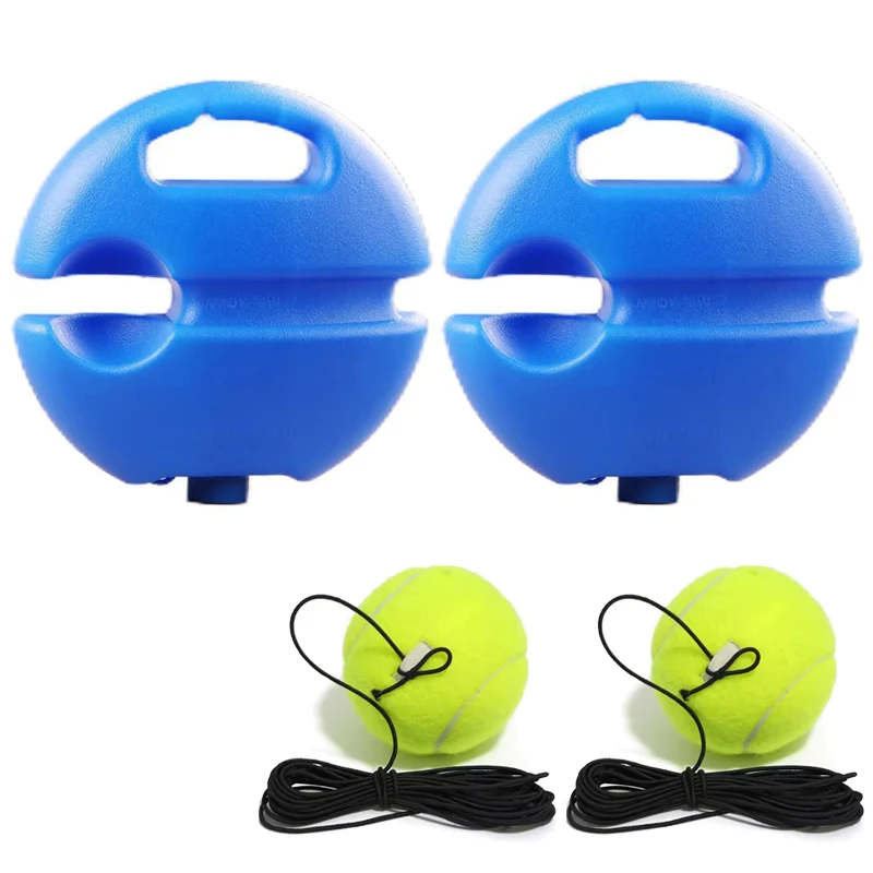 Portable Solo Tennis Trainer Rebound Tennis Ball with String Rope Self Tennis Practice Training Tool for Adults Kids Beginners: Pink