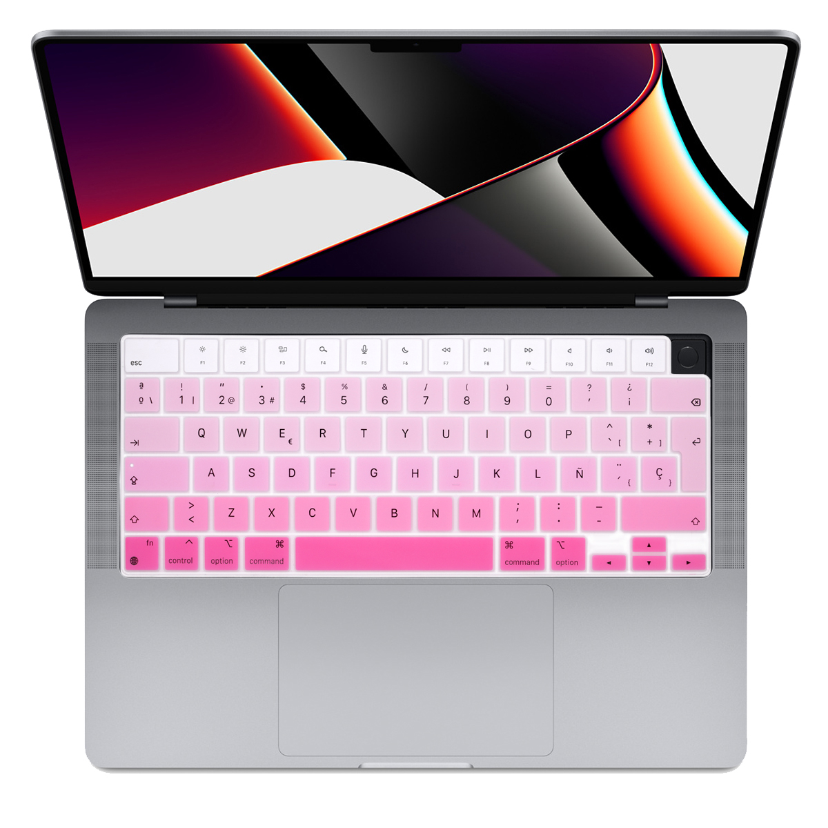 Coque de clavier espagnol/chilien en Silicone, pour MacBook Pro14 , version A2442 M1, puce Pro16 M1 Max A2485