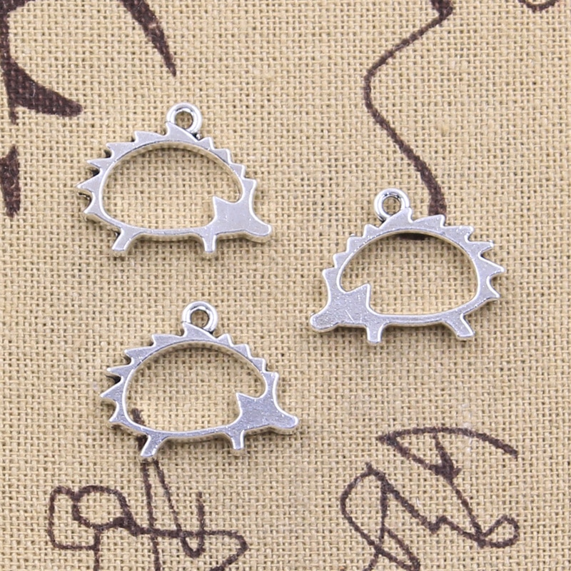 10Pcs Charms Hollow Animal Hedgehog Hedgepig 16X21Mm Antiek Zilver Kleur Hangers Maken Diy Handgemaakte Tibetaans Vinden sieraden